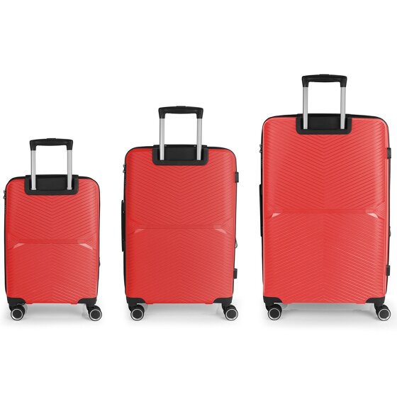 Gabol Kume 4 ruedas Juego de maletas 3 piezas con pliegue de expansión