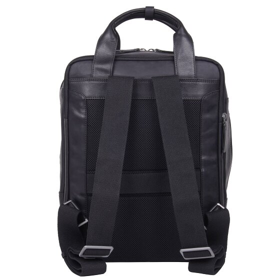 Strellson Mochila Brick Lane de cuero con compartimento para el portátil de 42 cm