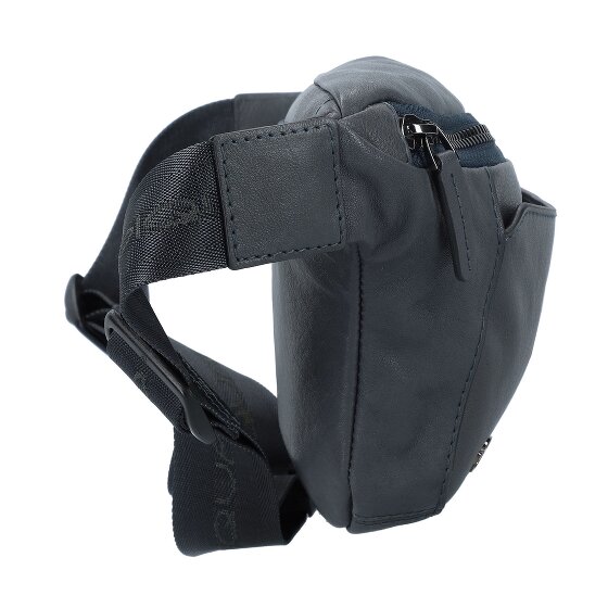 Piquadro Riñonera Cuadrada Negra Piel 31 cm