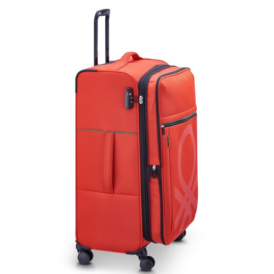 Delsey Paris x United Colors of Benetton Colour Block Trolley de 4 ruedas 77cm con pliegue de expansión