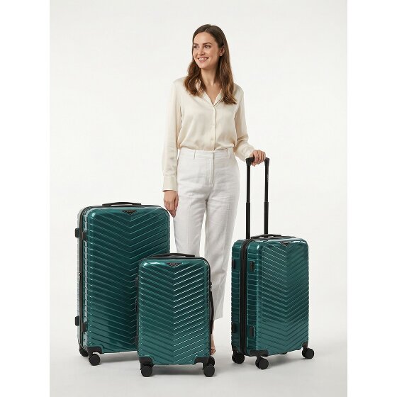 Redolz Essentials 18 4 ruedas Juego de maletas 3 piezas con pliegue de expansión