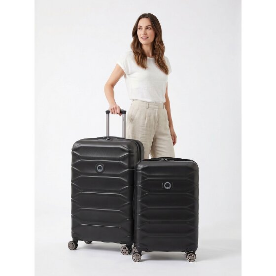 Delsey Paris Juego de maletas Meteor de 4 ruedas, tamaños M y L, con asa expansible