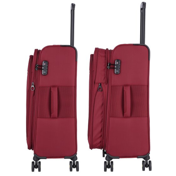 d&n Travel Line 9704 4 ruedas Juego de maletas 3 piezas con pliegue de expansión
