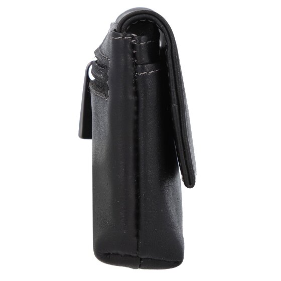 Greenland Nature Funda de napa negra para llaves de cuero RFID 11,5 cm