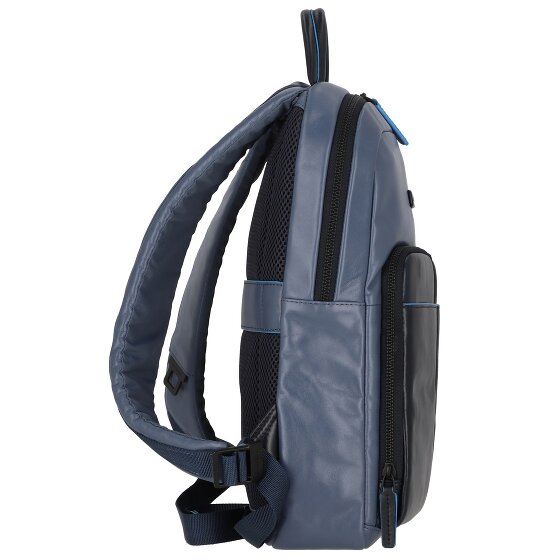 Piquadro Azul Cuadrado Revamp Mochila RFID Piel 42 cm Compartimento Portátil
