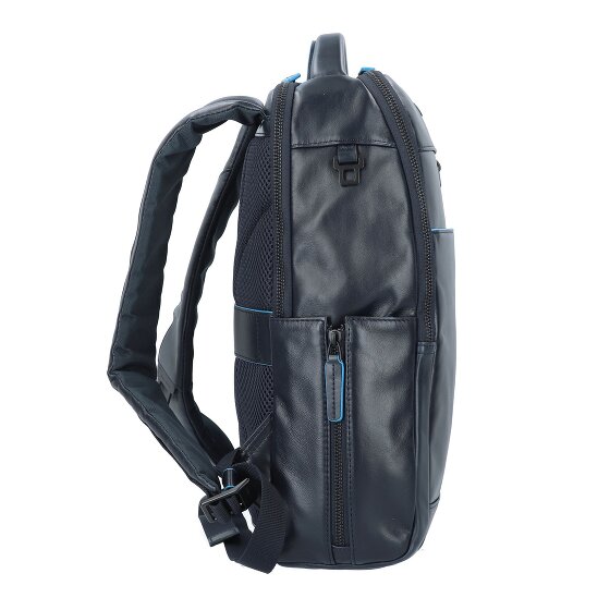 Piquadro Blue Square Revamp Mochila de negocios Piel natural 37 cm Compartimento para laptop
