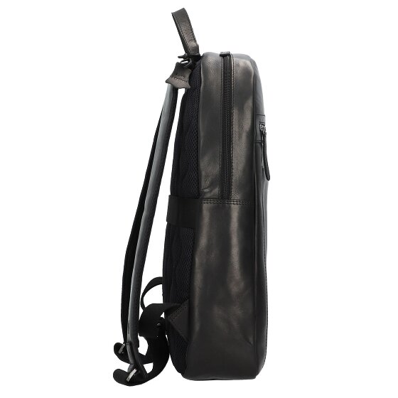 Greenburry Pure Black Mochila de día Piel 46 cm Compartimento para el portátil