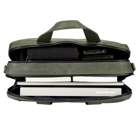 Leonhard Heyden Maletín de cuero Hague con compartimento para el portátil de 40 cm