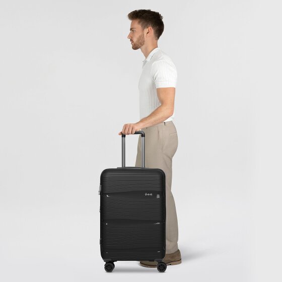 d&n Travel Line 4300-Plus 4 ruedas Carrito M 65 cm con pliegue de expansión