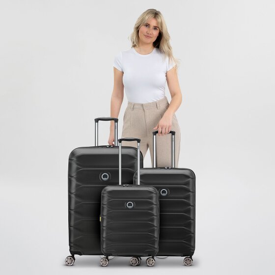 Delsey Paris Meteor 4 ruedas Juego de maletas 3 piezas con pliegue de expansión