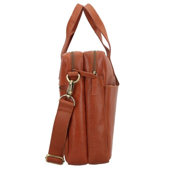 Burkely Maletín Vintage Jesse Piel 42 cm Compartimento Portátil