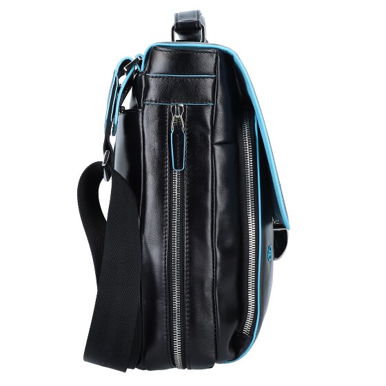 Piquadro Maletín cuadrado azul II Piel 40 cm Compartimento para portátil