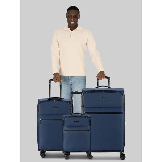 bugatti Valencia Soft 4 ruedas Juego de maletas 3 piezas con pliegue de expansión