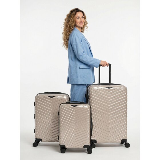 Redolz Essentials 18 4 ruedas Juego de maletas 3 piezas con pliegue de expansión