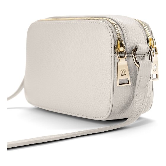 Lazarotti Bolso bandolera de piel de Bolonia Bolso para cámara de piel con doble cremallera 18 cm