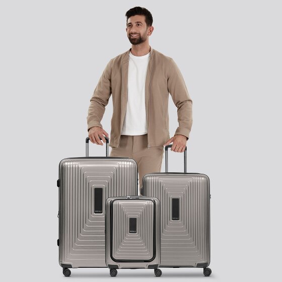 Redolz Essentials 14 4 ruedas Juego de maletas 3 piezas con pliegue de expansión