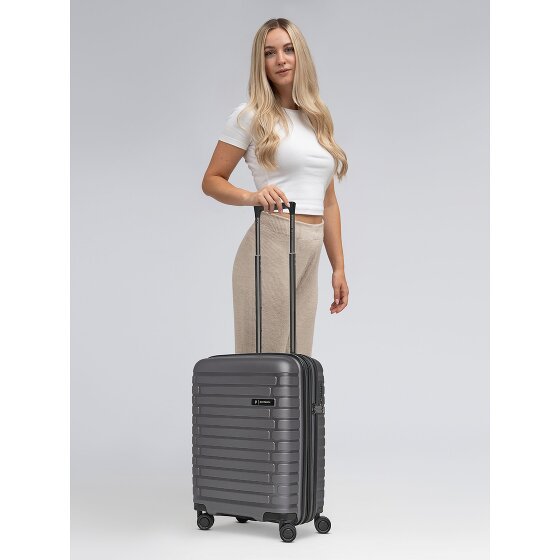 Pactastic Collection 04 THE CABIN + 4 ruedas Trolley de cabina S 55 cm Con fuelle expandible
