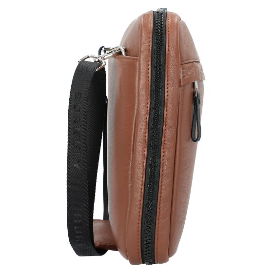 Burkely Bolsa para portátil Bold Bobby de cuero con compartimento para portátil de 39 cm