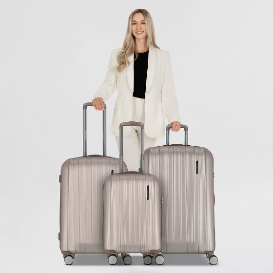 Polestream Moonrock 4 ruedas Juego de maletas 3 piezas con pliegue de expansión