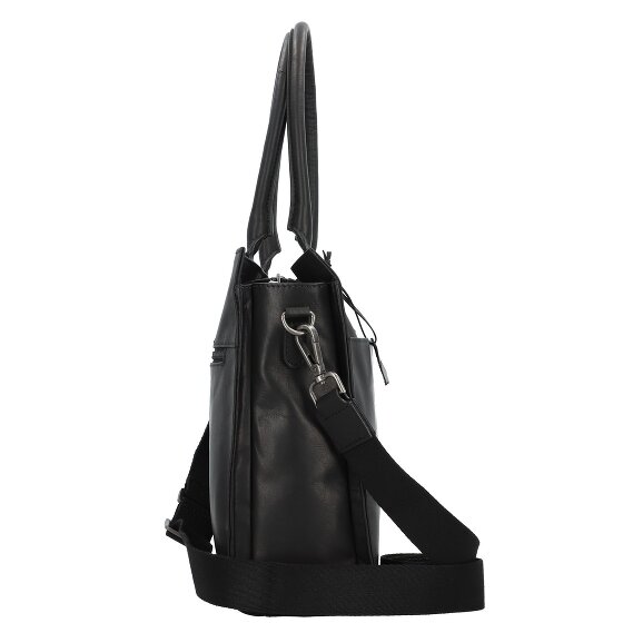 Greenburry Pure Black Bolsa de hombro Piel 40 cm Compartimento para el portátil