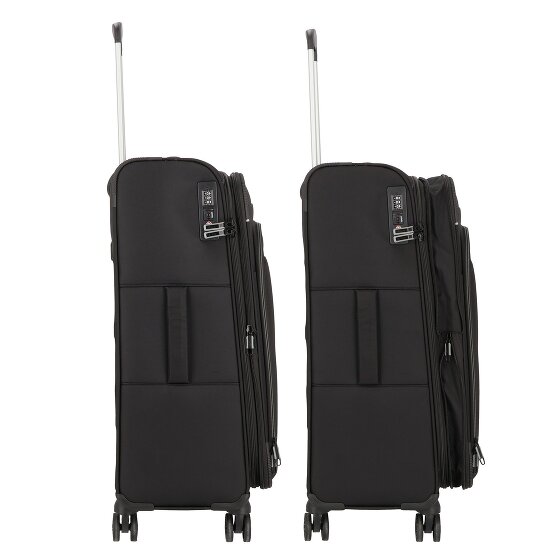 d&n Travel Line 9504 4 ruedas Juego de maletas 3 piezas con pliegue de expansión