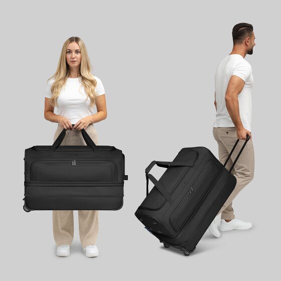 Redolz Duffle Essentials Juego de bolsas de viaje de 2 ruedas M+L con pliegue extensible