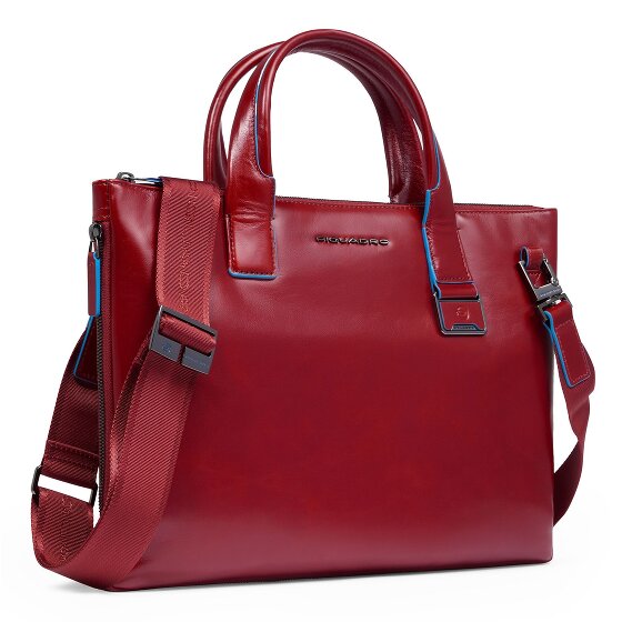 Piquadro Blue Square Bolsa de compras Piel 38 cm Compartimento para el portátil con pliegue de expansión