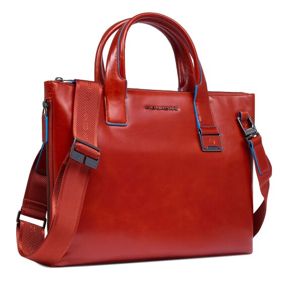 Piquadro Blue Square Bolsa de compras Piel 38 cm Compartimento para el portátil con pliegue de expansión