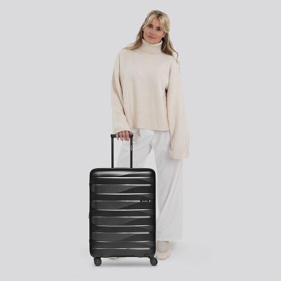Bergpfeil Trolley de viaje de 4 ruedas M 66 cm con pliegue de expansión