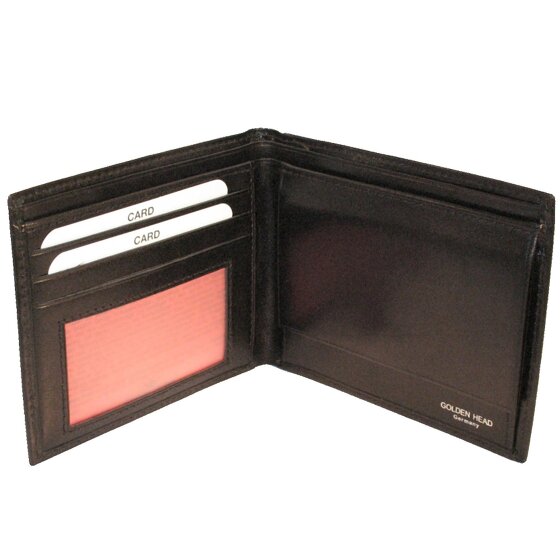 Golden Head Cartera Colorado de cuero RFID 12,5 cm
