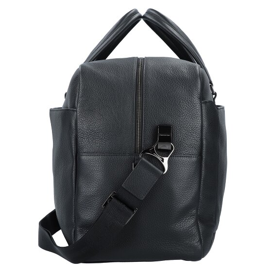 Piquadro Bolso de viaje cuadrado azul de piel 52 cm