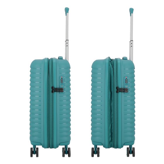 d&n Travel Line 4500 4 ruedas Carro de la cabina S 55 cm con pliegue de expansión