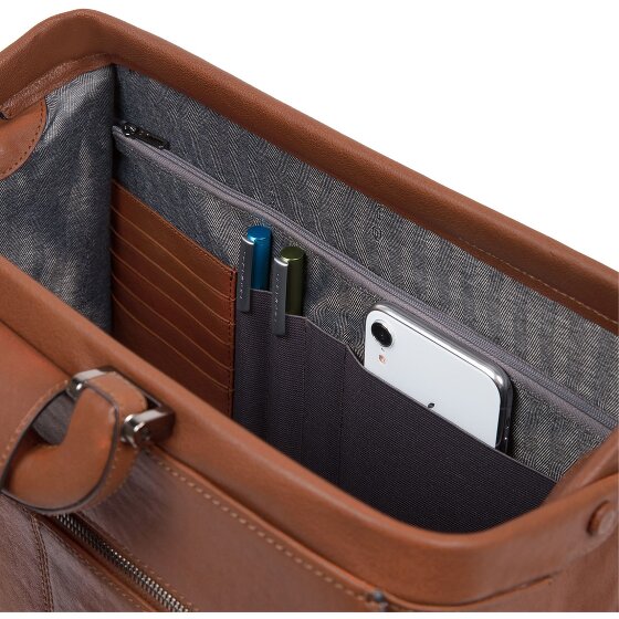 Piquadro Maletín Cuadrado Negro Piel 37 cm