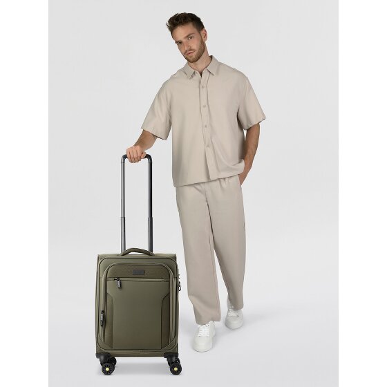 d&n Travel Line 9704 4 ruedas Carro de la cabina S 55 cm con pliegue de expansión