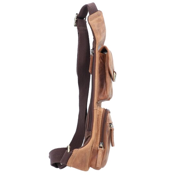 Greenburry Bolsa de hombro vintage de cuero 26 cm