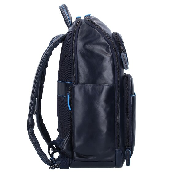 Piquadro Azul Cuadrado Revamp Mochila RFID Piel 42 cm Compartimento Portátil