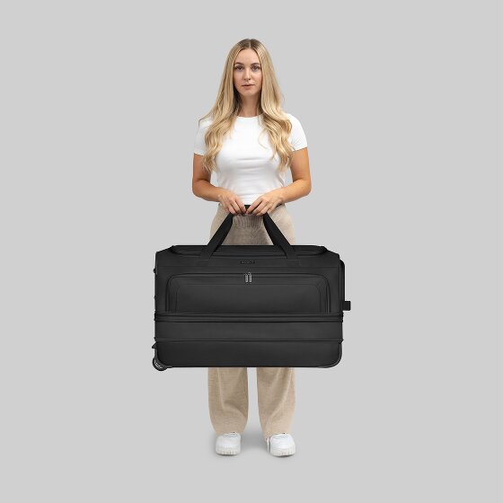 Redolz Juego de bolsas de viaje Duffle Essentials de 2 ruedas L+L con pliegue extensible