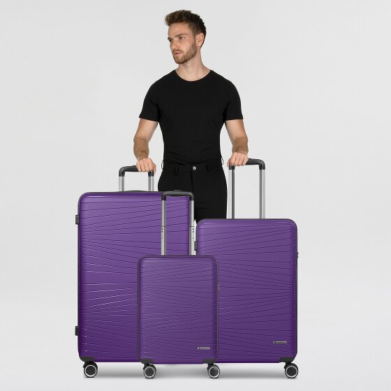 Franky Juego de maletas Dallas 3.0 de 4 ruedas y 3 piezas con pliegue elástico