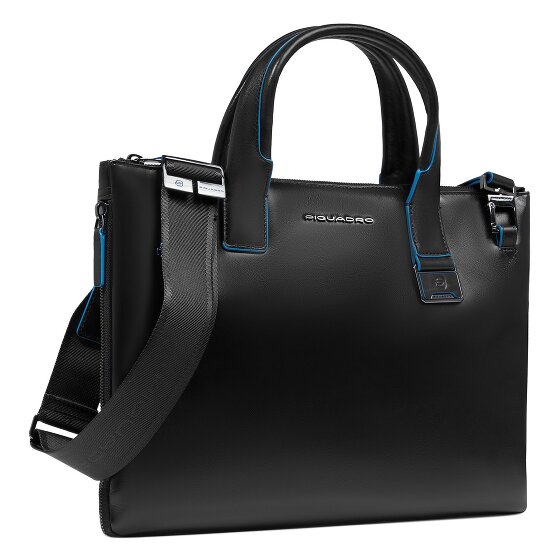 Piquadro Blue Square Bolsa de compras Piel 38 cm Compartimento para el portátil con pliegue de expansión