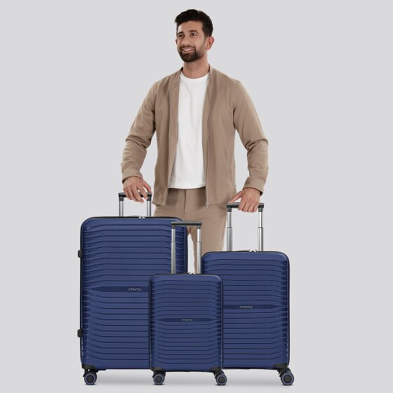 Stratic Shine 4 ruedas Juego de maletas 3 piezas con pliegue de expansión