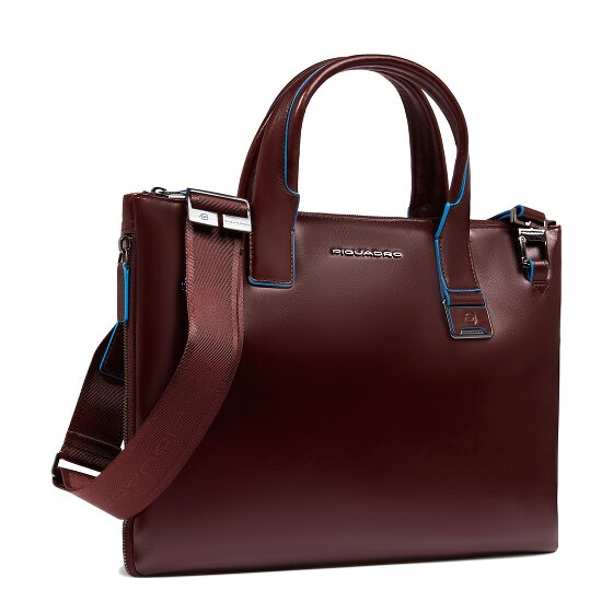 Piquadro Blue Square Bolsa de compras Piel 38 cm Compartimento para el portátil con pliegue de expansión