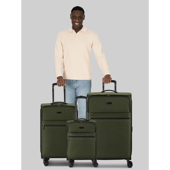 bugatti Valencia Soft 4 ruedas Juego de maletas 3 piezas con pliegue de expansión