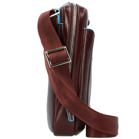 Piquadro Bolso de hombro cuadrado azul Piel 22 cm