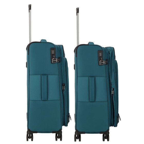 d&n Travel Line 9504 4 ruedas Juego de maletas 3 piezas con pliegue de expansión