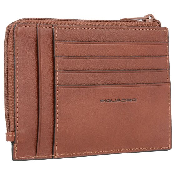 Piquadro Funda cuadrada negra para tarjetas de crédito Piel RFID 12,5 cm