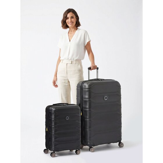 Delsey Paris Juego de maletas Meteor de 4 ruedas, tamaños S y L, con asa expansible
