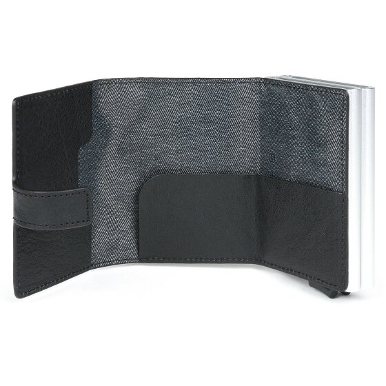 Piquadro Funda cuadrada azul para tarjetas de crédito RFID Piel 7 cm