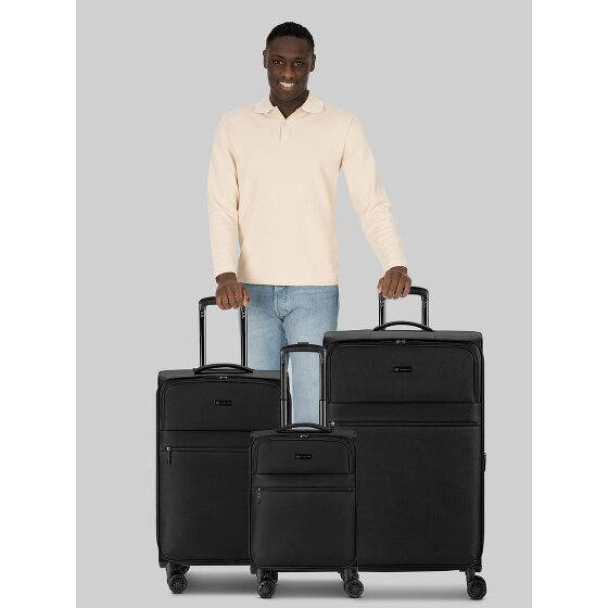 bugatti Valencia Soft 4 ruedas Juego de maletas 3 piezas con pliegue de expansión