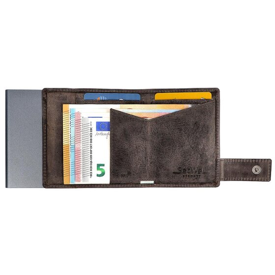 SecWal Funda para tarjetas de crédito Cartera RFID Piel 9 cm