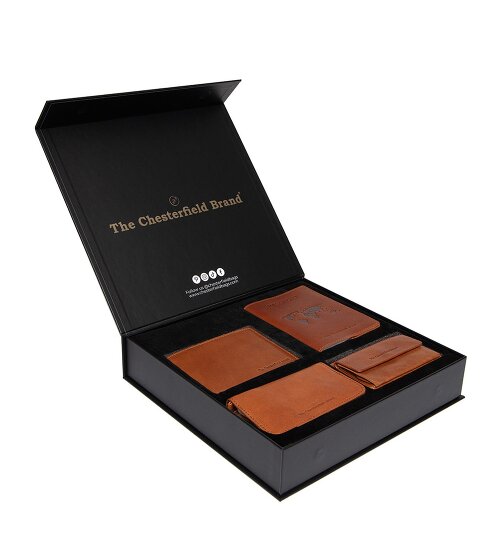The Chesterfield Brand Set de regalo de 4 carteras de piel de 12 cm